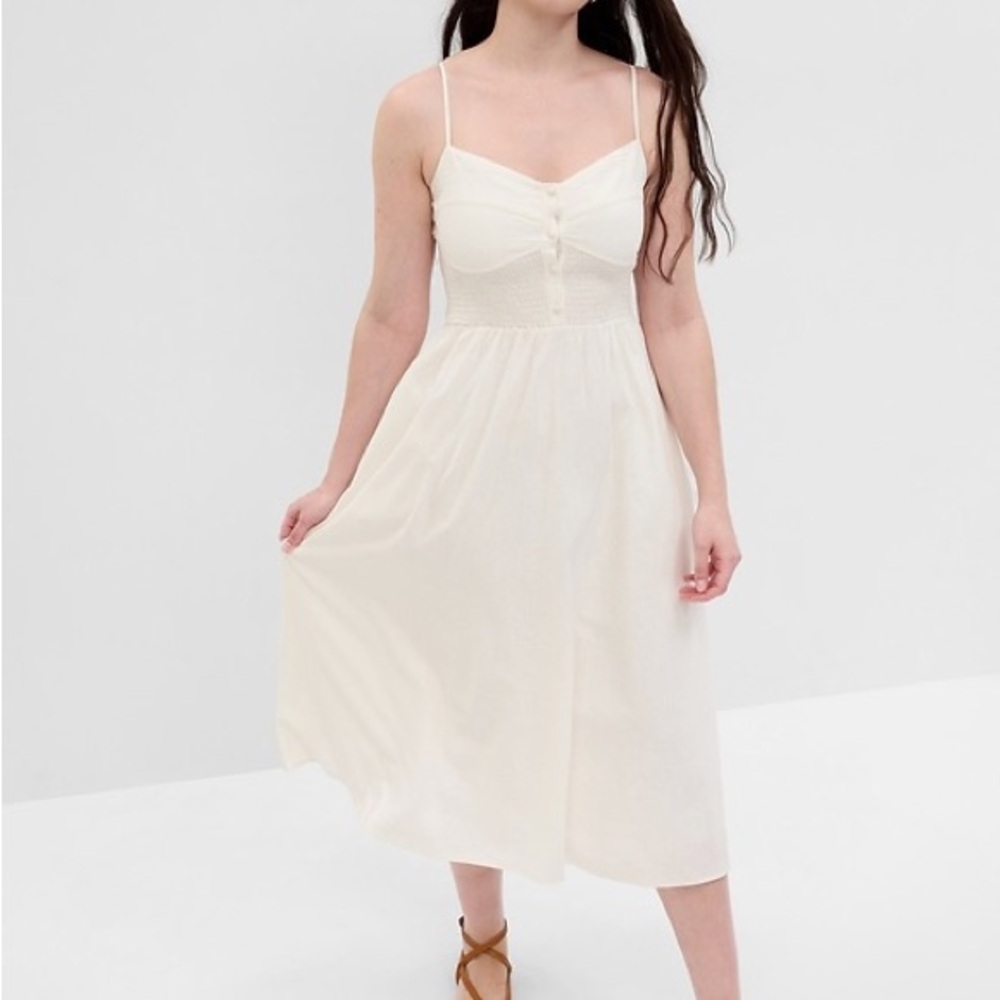 Elegant Cream Midi Dress